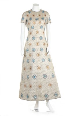 Lot 106 - A Christian Dior London jewelled evening gown,...