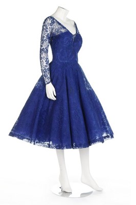 Lot 116 - Seven cocktail dresses in shades of blue,...
