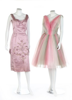 Lot 117 - Seven cocktail dresses in pastel shades,...