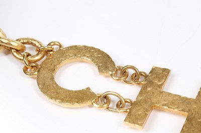 Lot 207 - A Chanel black leather belt, 1980s, the strap...
