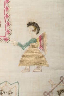 Lot 309 - An embroidered chalice veil, probably Swiss,...