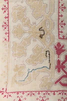 Lot 309 - An embroidered chalice veil, probably Swiss,...