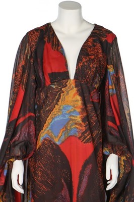 Lot 223 - A Jean Allen abstract printed synthetic...