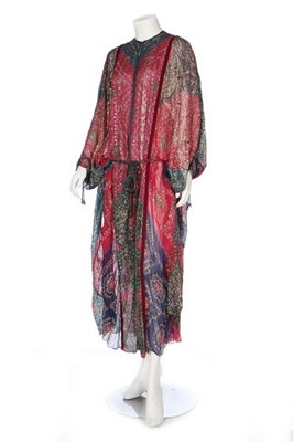 Lot 359 - A fine Thea Porter tie-dyed and embroidered...