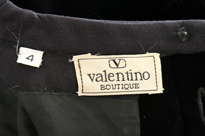 Lot 65 - Two Valentino black velvet cocktail dresses,...