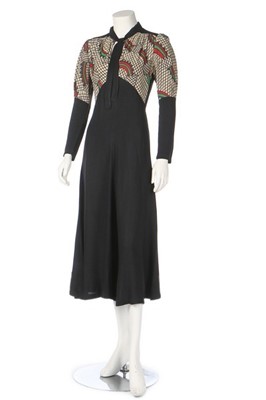 Lot 392 - An Ossie Clark for Radley moss crêpe dress,...