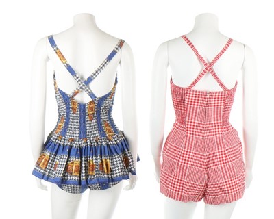 Lot 4 - Six 1960s printed cotton swimsuits, including...