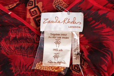 Lot 14 - A Zandra Rhodes printed chiffon 'Zebra skin'...