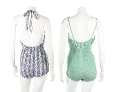 Lot 8 - A group of 1950s printed cotton swim and...