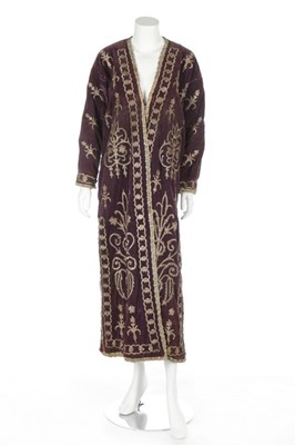 Lot 357 - An embroidered cotton velvet marriage robe,...