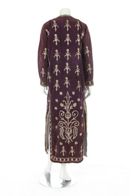 Lot 357 - An embroidered cotton velvet marriage robe,...