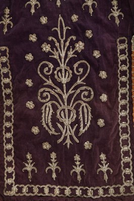 Lot 357 - An embroidered cotton velvet marriage robe,...