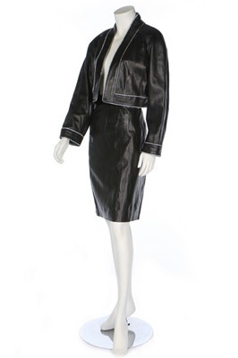 Lot 177 - A Charles Jourdan leather ensemble, 1980s,...