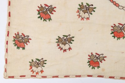 Lot 364 - An embroidered turban cover or 'kavuk ortusu',...