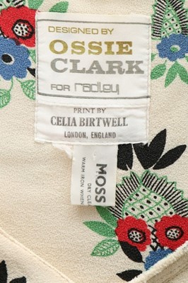 Lot 11 - An Ossie Clark/Celia Birtwell printed moss...