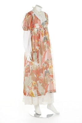 Lot 13 - A Gina Fratini voile dress with printed smock,...