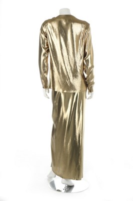 Lot 20 - An Yves Saint Laurent cloth of gold evening...