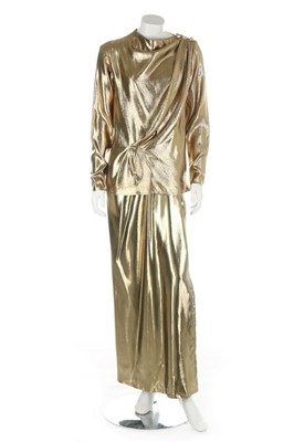 Lot 20 - An Yves Saint Laurent cloth of gold evening...