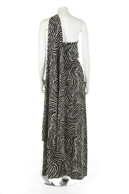 Lot 21 - An Yves Saint Laurent zebra printed silk...