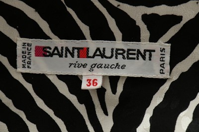 Lot 21 - An Yves Saint Laurent zebra printed silk...