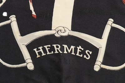 Lot 53 - An Hermès 'Les Truites' printed silk twill...