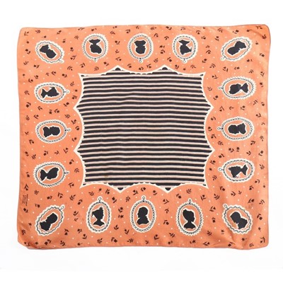 Lot 54 - Printed silk and rayon scarves, including...