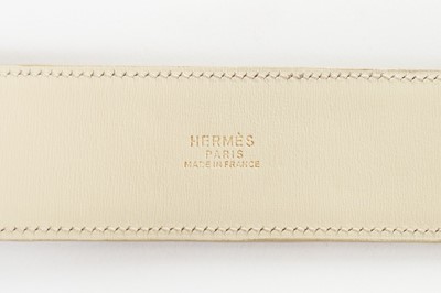 Lot 57 - An Hermès cream ostrich leather Collier de...