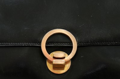 Lot 71 - An Hermès black box calf 'Ring' handbag, 1960s,...