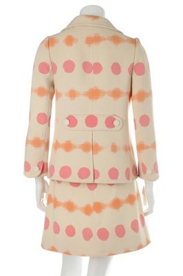 Lot 112 - An Ungaro couture printed wool mini-skirt suit,...