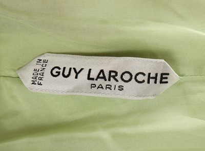 Lot 103 - A Guy Laroche couture pistachio-green silk...