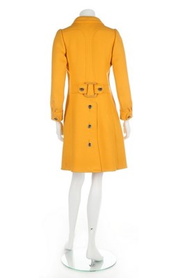 Lot 122 - An Ungaro couture saffron yellow wool coat,...