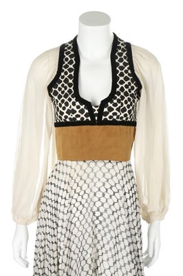 Lot 150 - A Thea Porter printed muslin 'gipsy' dress,...
