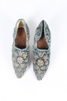 Lot 16 - A fine and important pair of embroidered...