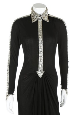 Lot 154 - A Chloé black jersey evening dress, 1983,...