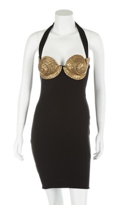 Lot 160 - A Gianni Versace fitted black cocktail...