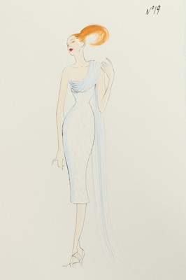 Lot 242 - Three Alexander McQueen fashion sketches for...