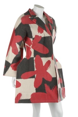 Lot 189 - A Comme des Garons printed wool coat, 'Flat'...