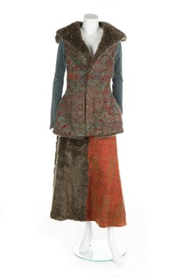 Lot 181 - A Yohji Yamamoto paisley wool and faux fur...