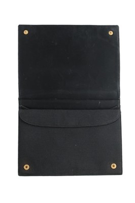 Lot 5 - A Cartier black silk ottoman evening bag with...