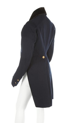 Lot 25 - A gentleman's navy facecloth tailcoat,...