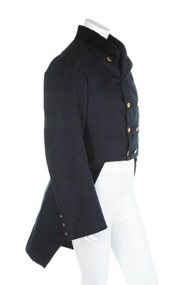 Lot 24 - A gentleman's navy facecloth tailcoat,...