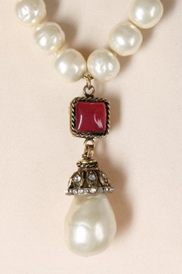 Lot 2 - A Chanel pearl beaded necklace, 1980s, signed...