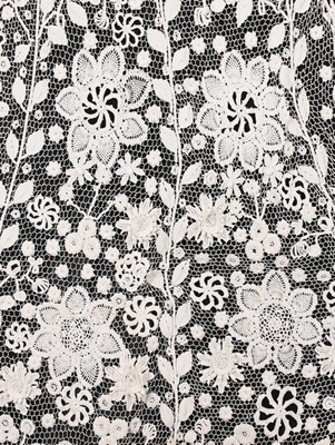 Lot 34 - A good Irish crochet lace gown, circa 1910,...