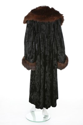 Lot 35 - A Redfern black plush coat in imitation of...
