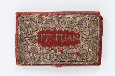 Lot 14 - A gentleman's embroidered morocco leather...
