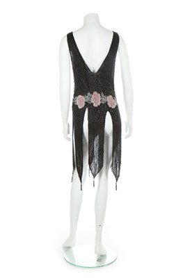 Lot 68 - A fine black tulle tabard, circa 1925-26, with...