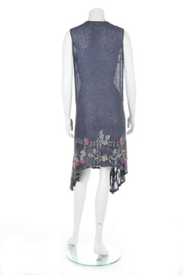 Lot 69 - A blue and pink muslin flapper dress, circa...