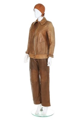 Lot 54 - A rare leather aviatrix suit, late 1920s,...