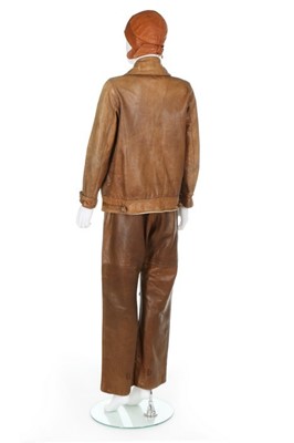Lot 54 - A rare leather aviatrix suit, late 1920s,...