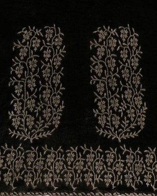 Lot 52 - A good Mariano Fortuny stencilled black velvet...